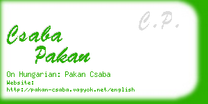 csaba pakan business card
